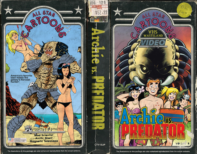 ARCHIE VS PREDATOR CUSTOM VHS COVER, MODERN VHS COVER, CUSTOM VHS COVER, VHS COVER, VHS COVERS